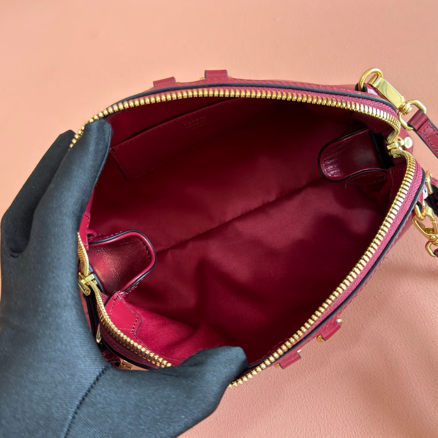 Miu Miu Caprice leather clutch 5BF131 Red TOP