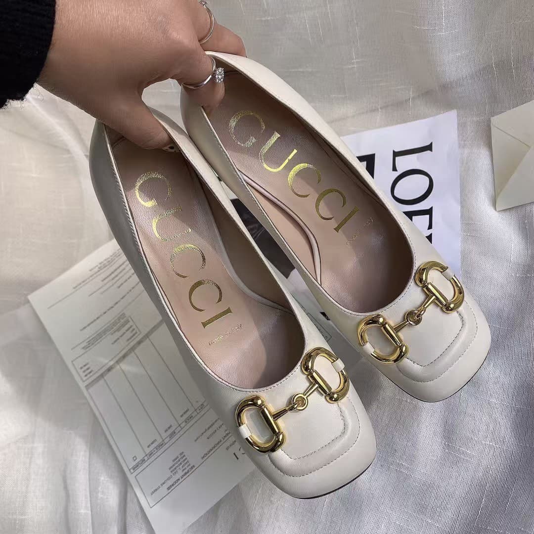 Gucci Horsebit leather pumps shoes Women