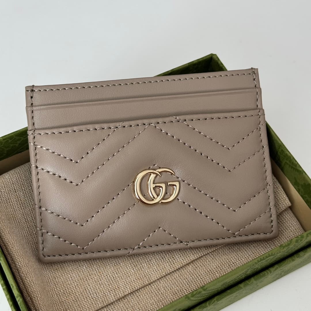 Gucci GG Marmont card case Grey 443127 High
