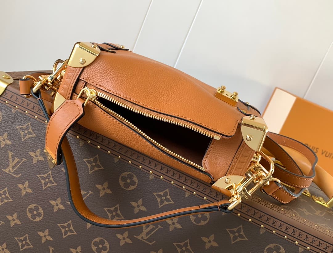 Louis Vuitton Side Trunk PM Tan Calfskin M23818 High