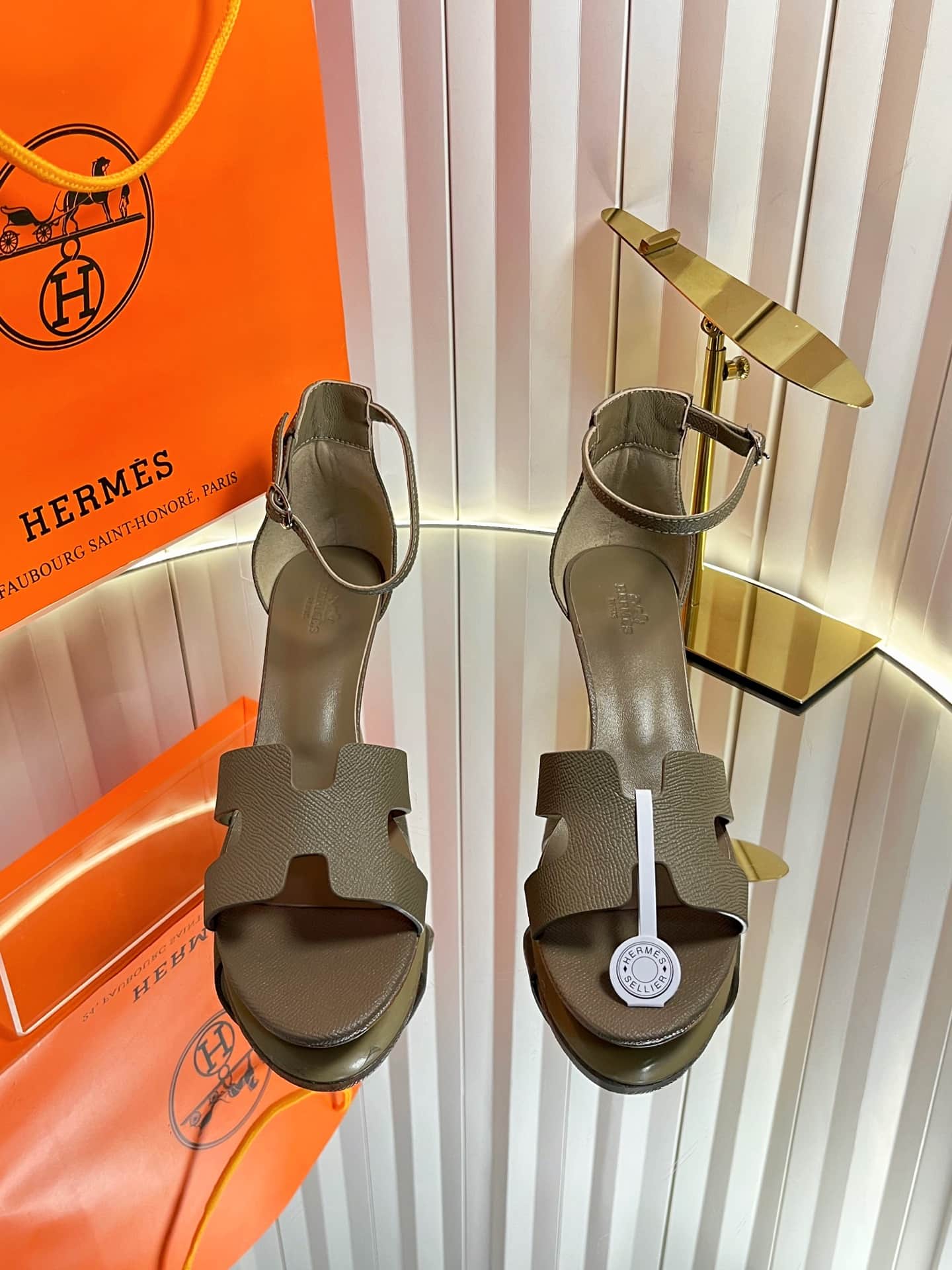 Hermes platform sandals women