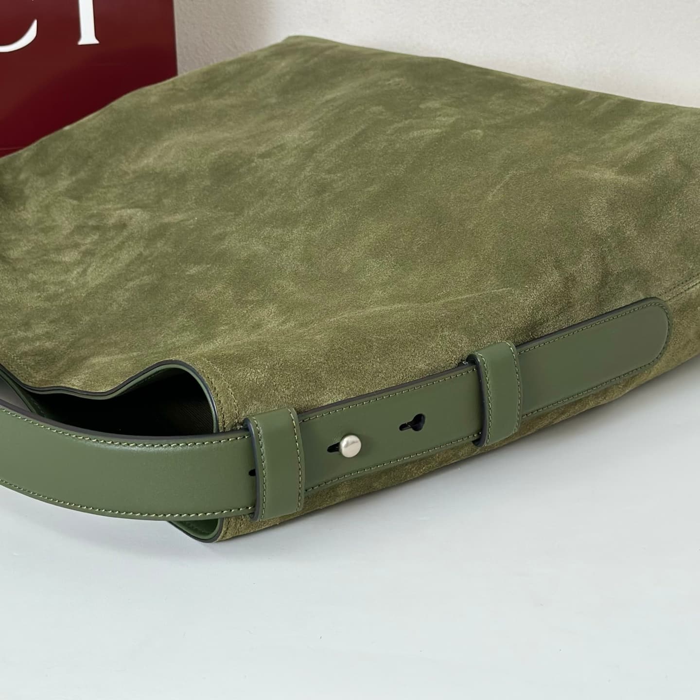 Gucci Beatrix large tote bag 850546 Green Suede High