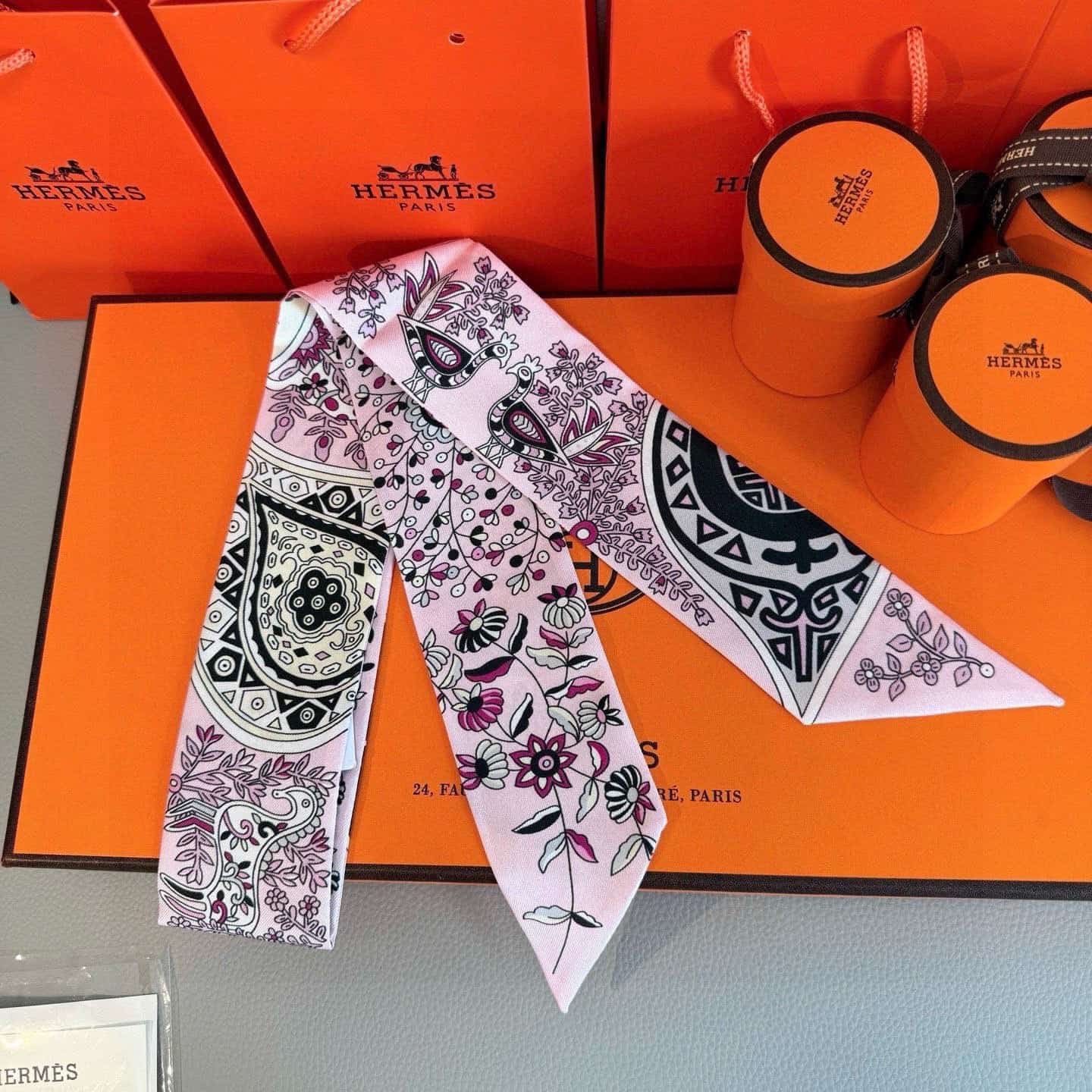 Hermes Silk Twilly scarf