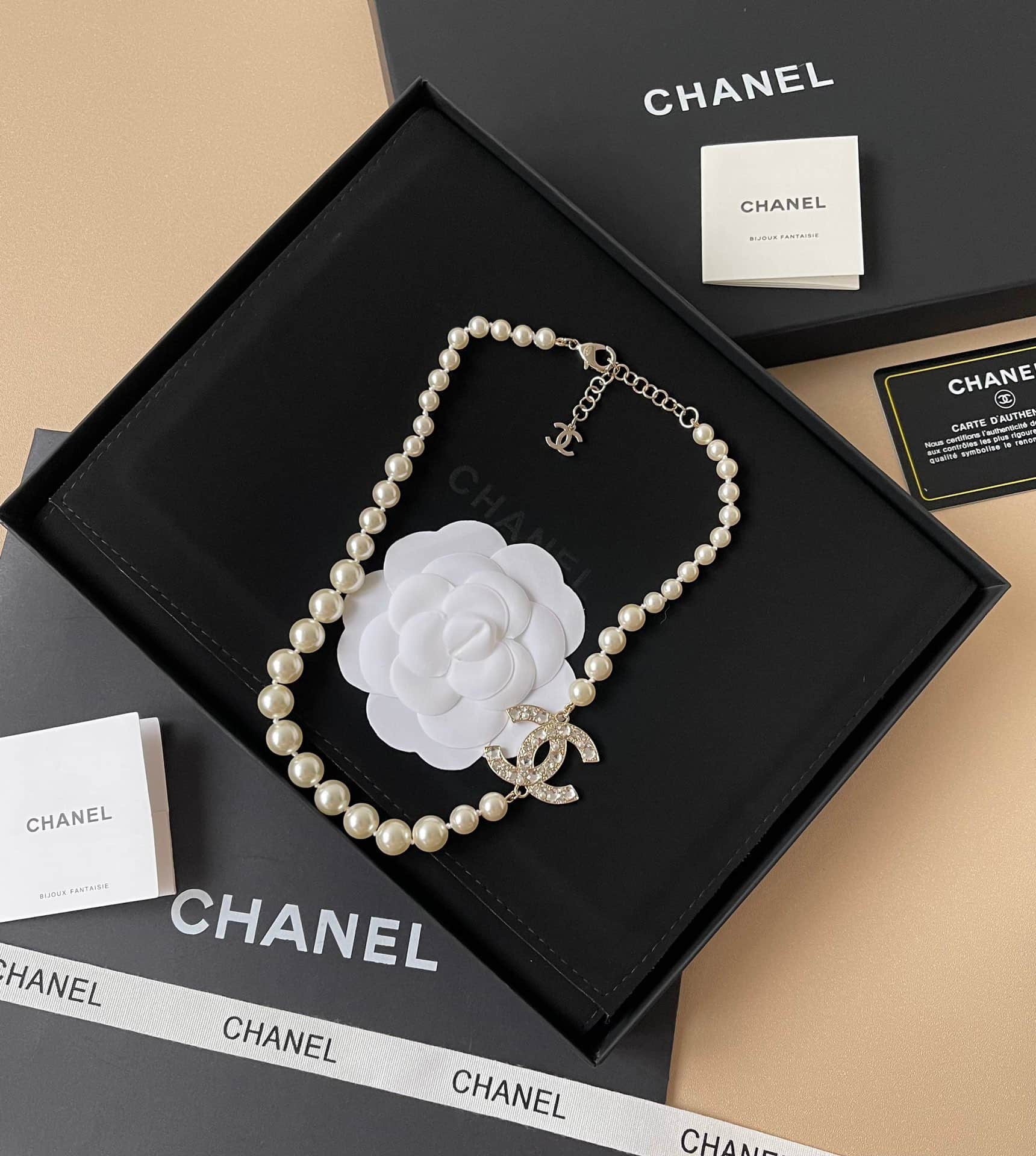Chanel Pearl CC 100th Anniversary Necklace High