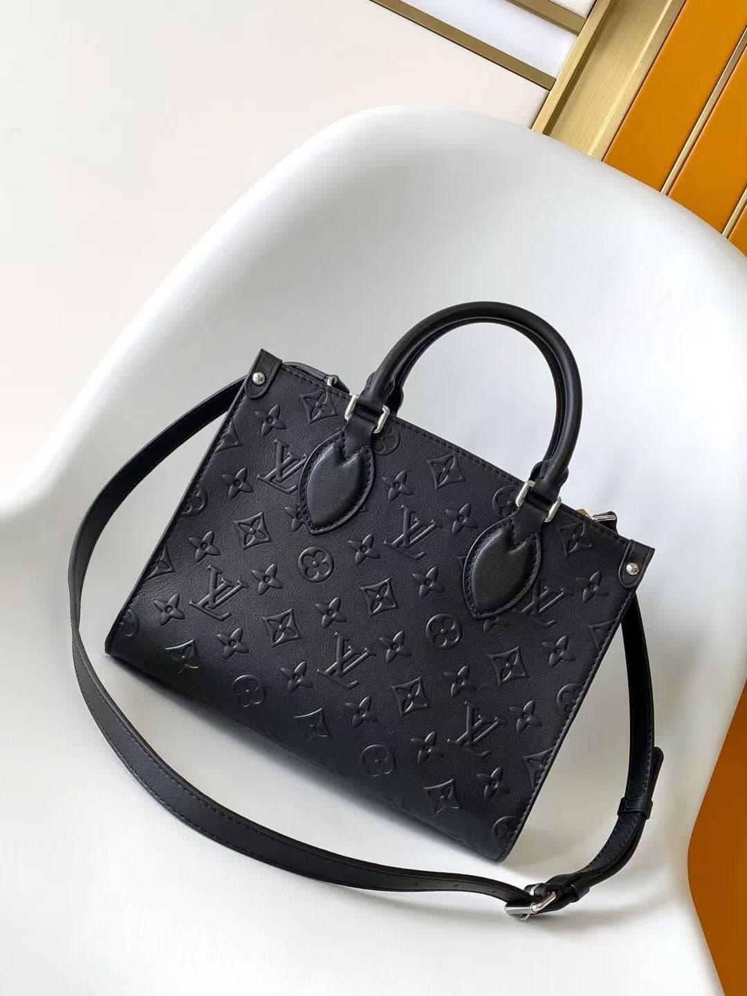 Louis Vuitton OnTheGo PM in Black Embossed Monogram High