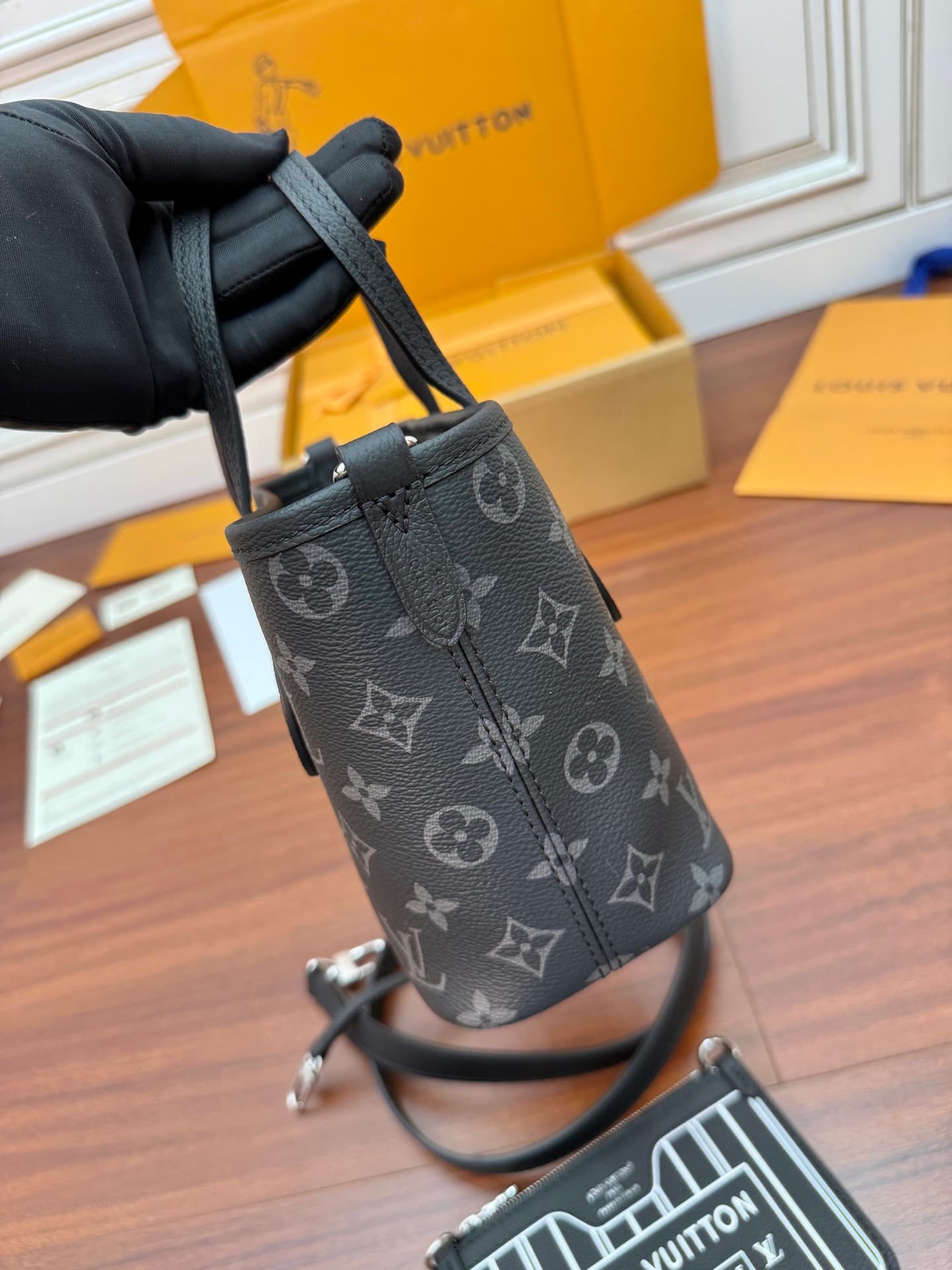 Louis Vuitton Neverfull Bandoulière Inside Out BB Monogram Eclipse/Black Coated canvas M15210 TOP