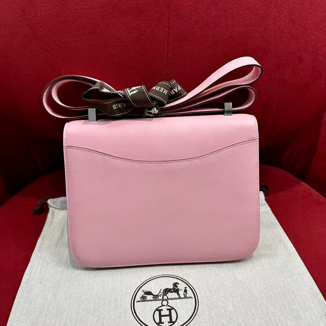 Hermes Constance 24 Rose Sakura Swift  Leather WAX High Customizing Style