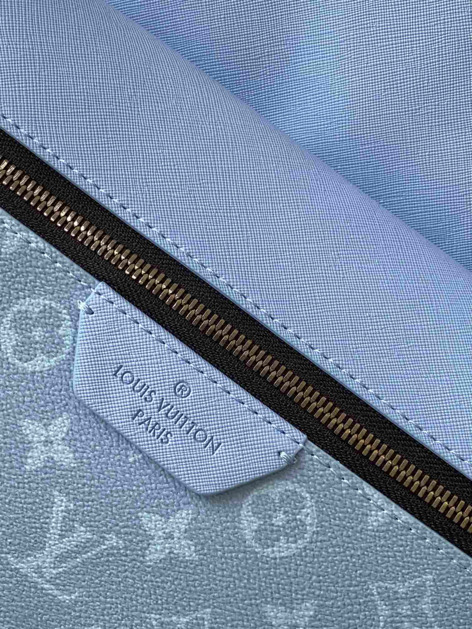 Louis Vuitton Taigarama Discovery Backpack Blue Denim M14072 High