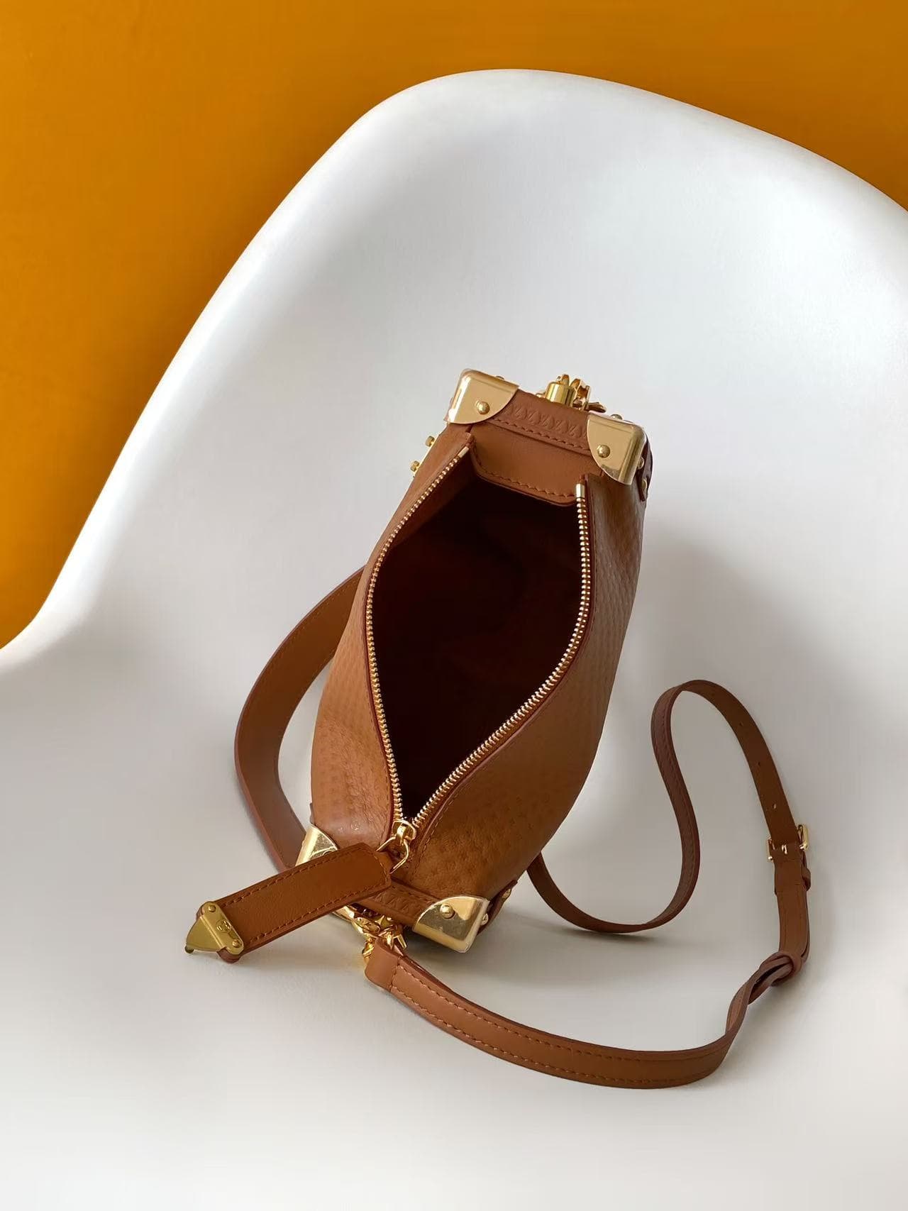 Louis Vuitton Side Trunk MM Noisette Calfskin leather M29431 High