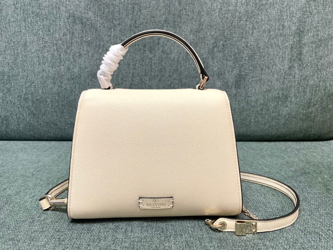 Valentino Garavani Vsling Mini Handbag In Grainy Calfskin With Jewel Logo High