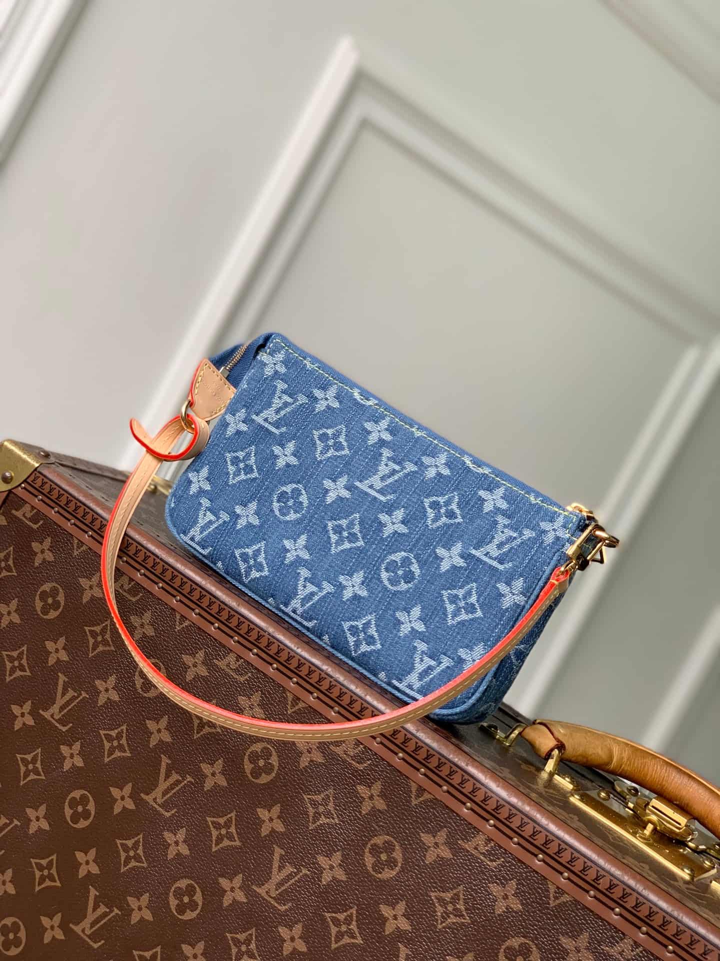 Louis Vuitton Pochette Accessoire Cargo Blue Denim M27602 High