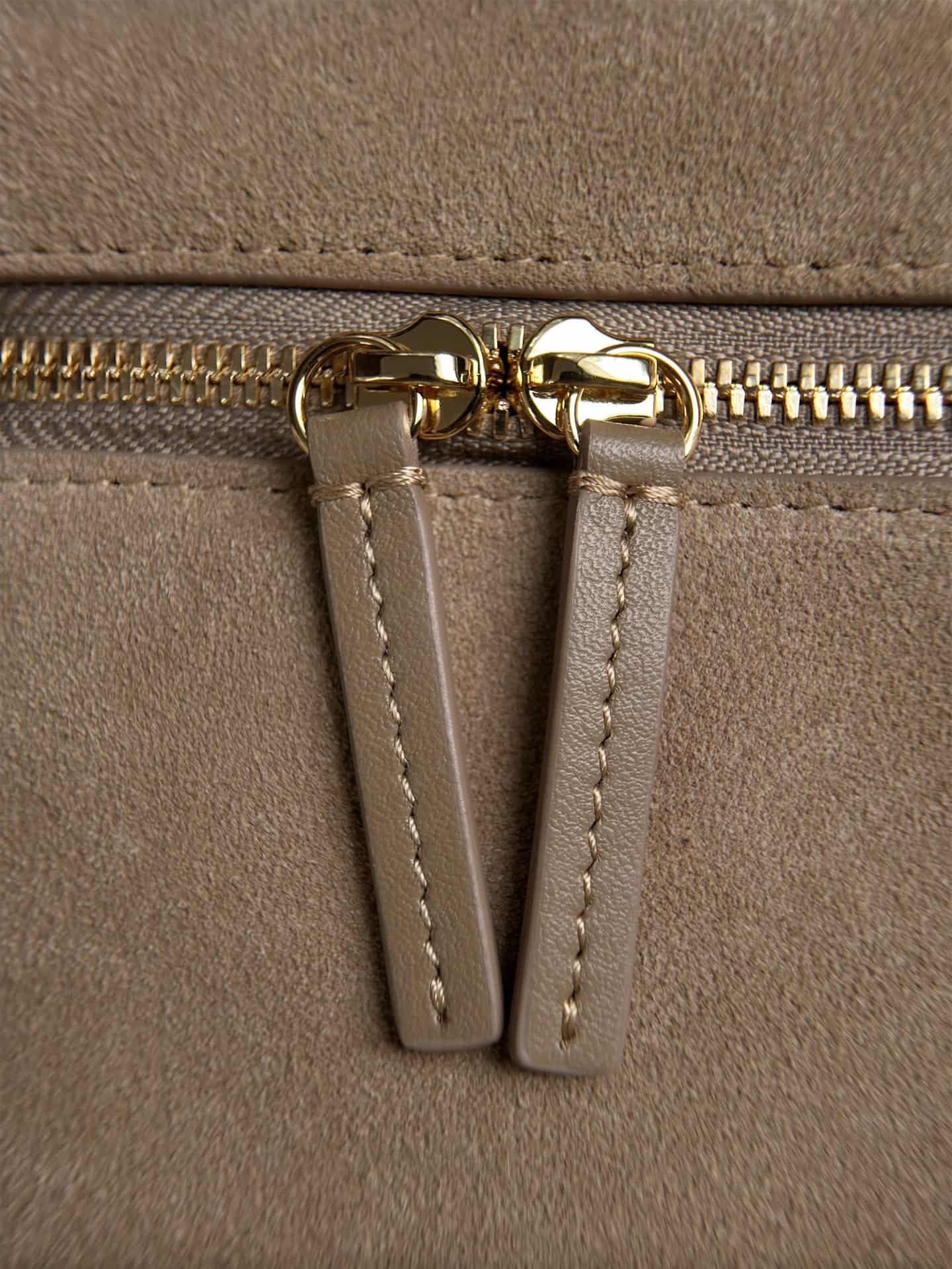 Chanel Small Vanity with Chain Suede Calfskin & Gold Metal Beige AP5346 A