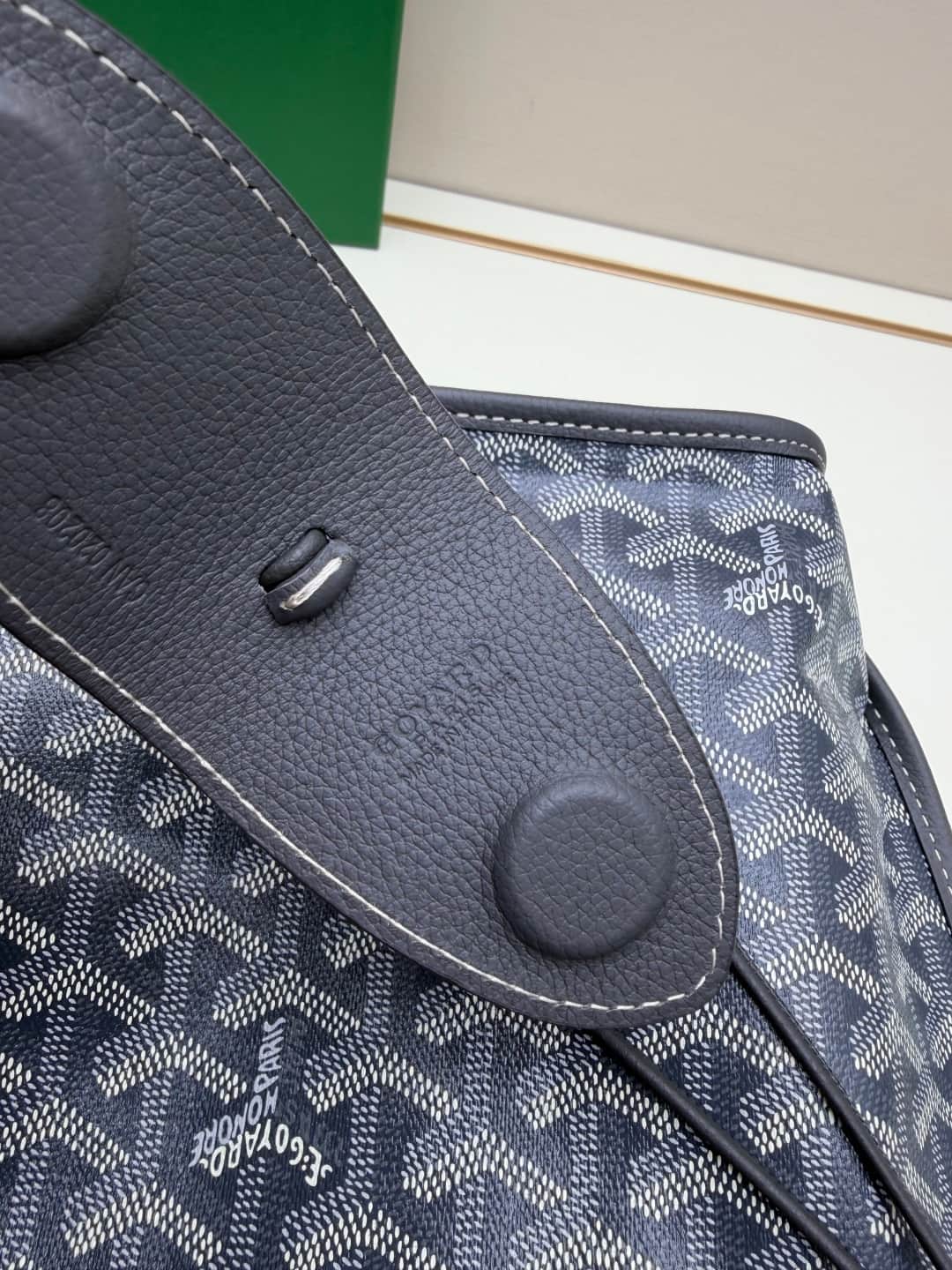 Goyard Mini Anjou Tote Goyardine Canvas with White Painted Mascot Grey High
