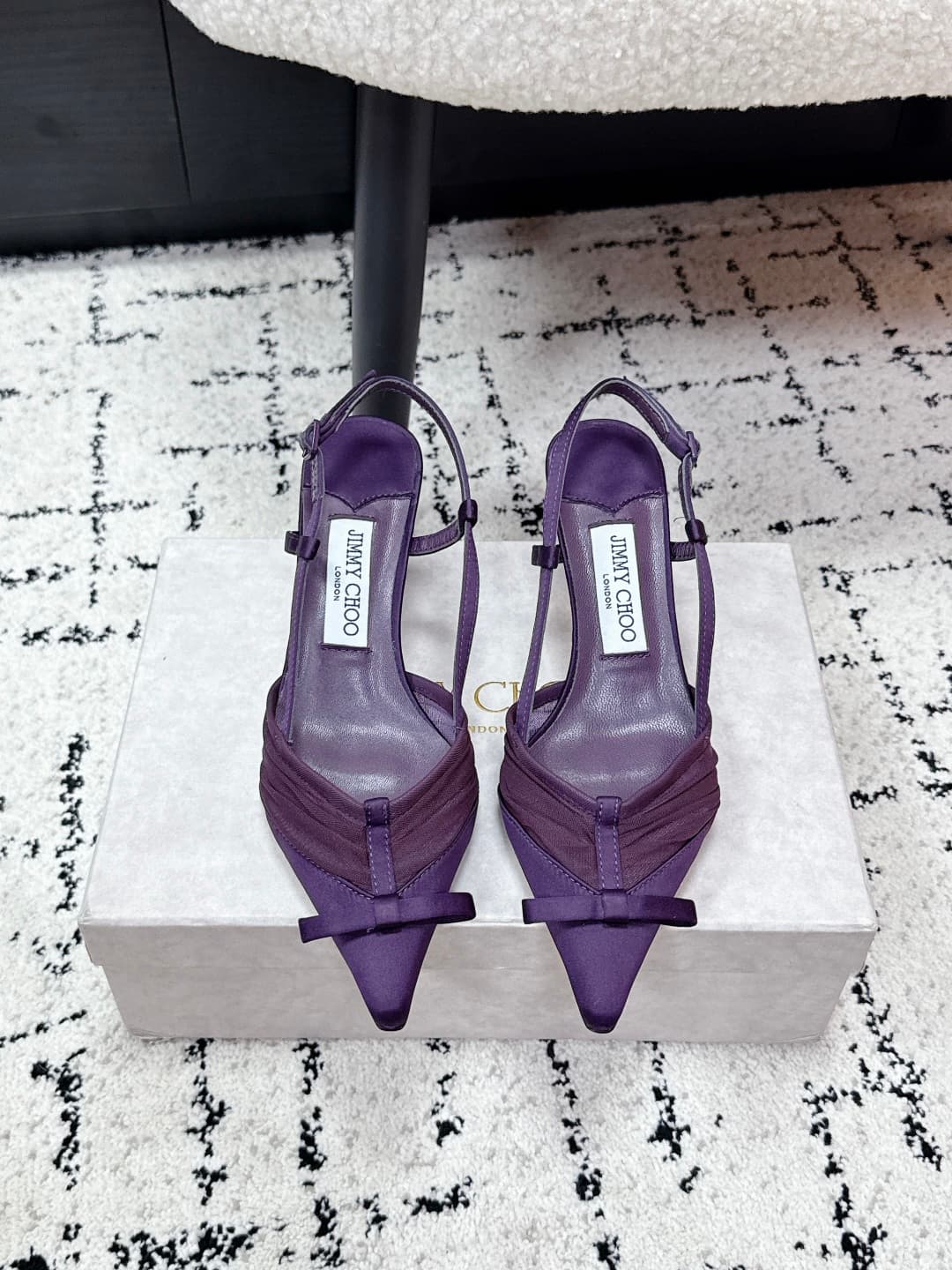 Jimmy Choo Afia Mesh Slingback Pumps