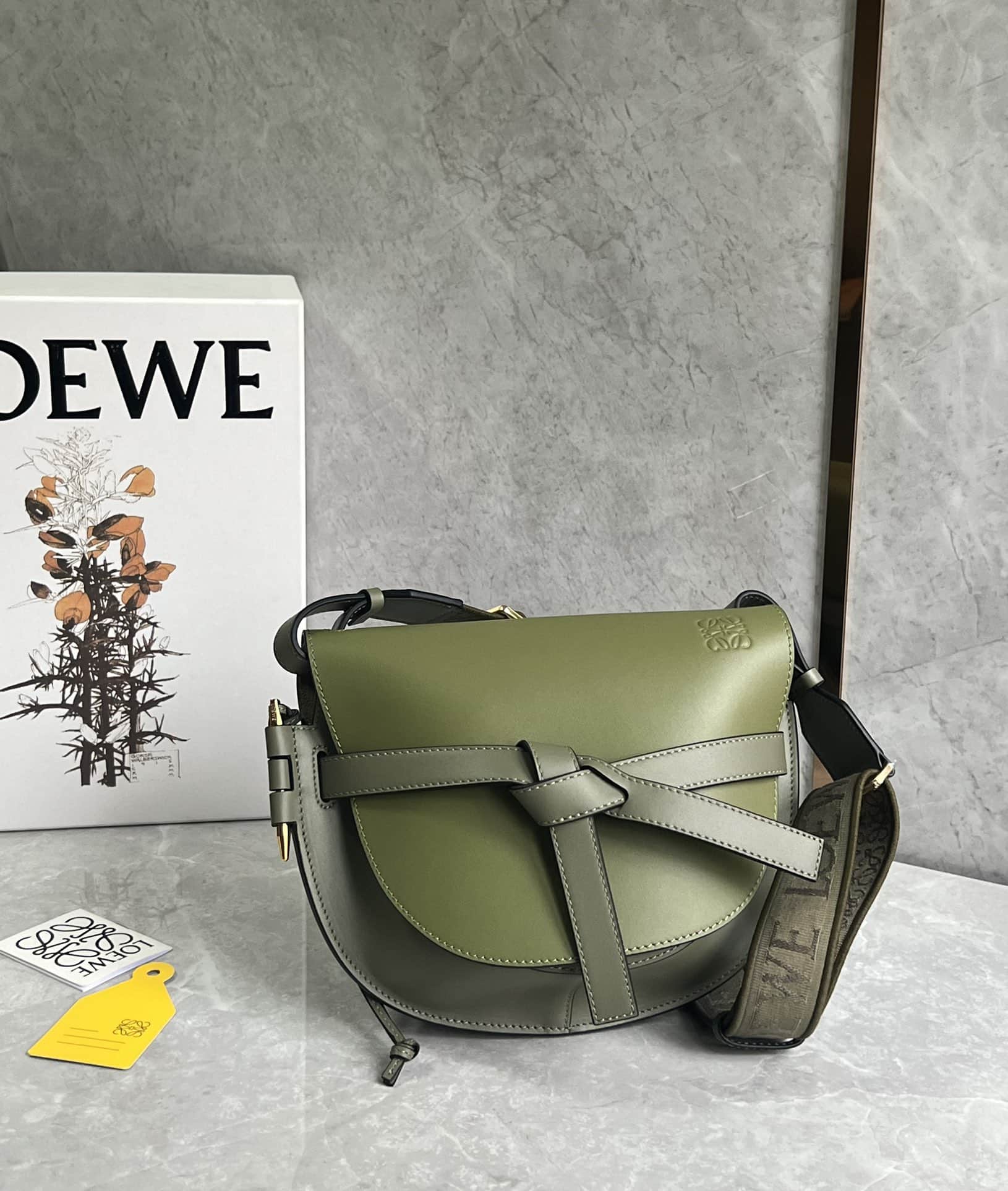 Small Gate Dual bag in soft calfskin and Jacquard High
