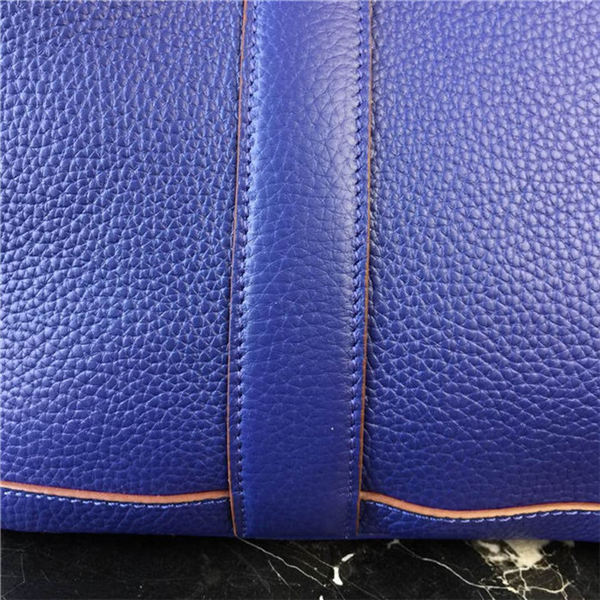Hermes Garden Party 30/36 Bag Calfskin In Royal Blue High