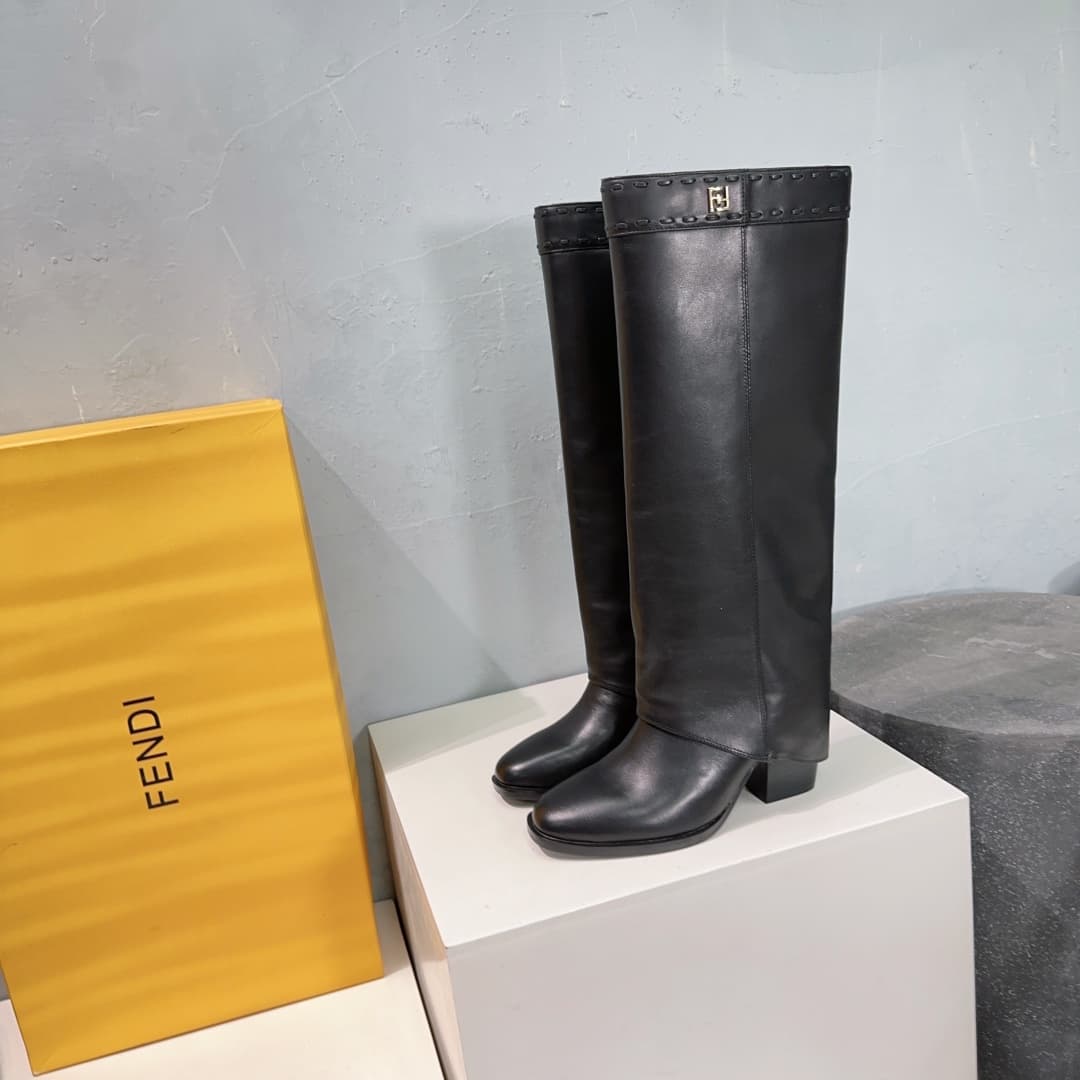Fendi Show Leather Boots Shoes Women