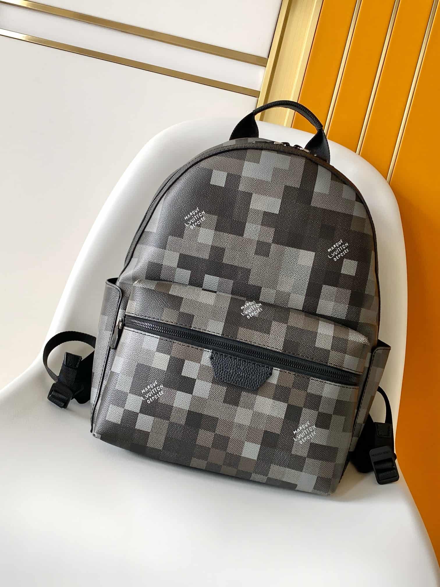 Louis Vuitton Discovery Backpack PM Black Damouflage coated canvas M28789 High