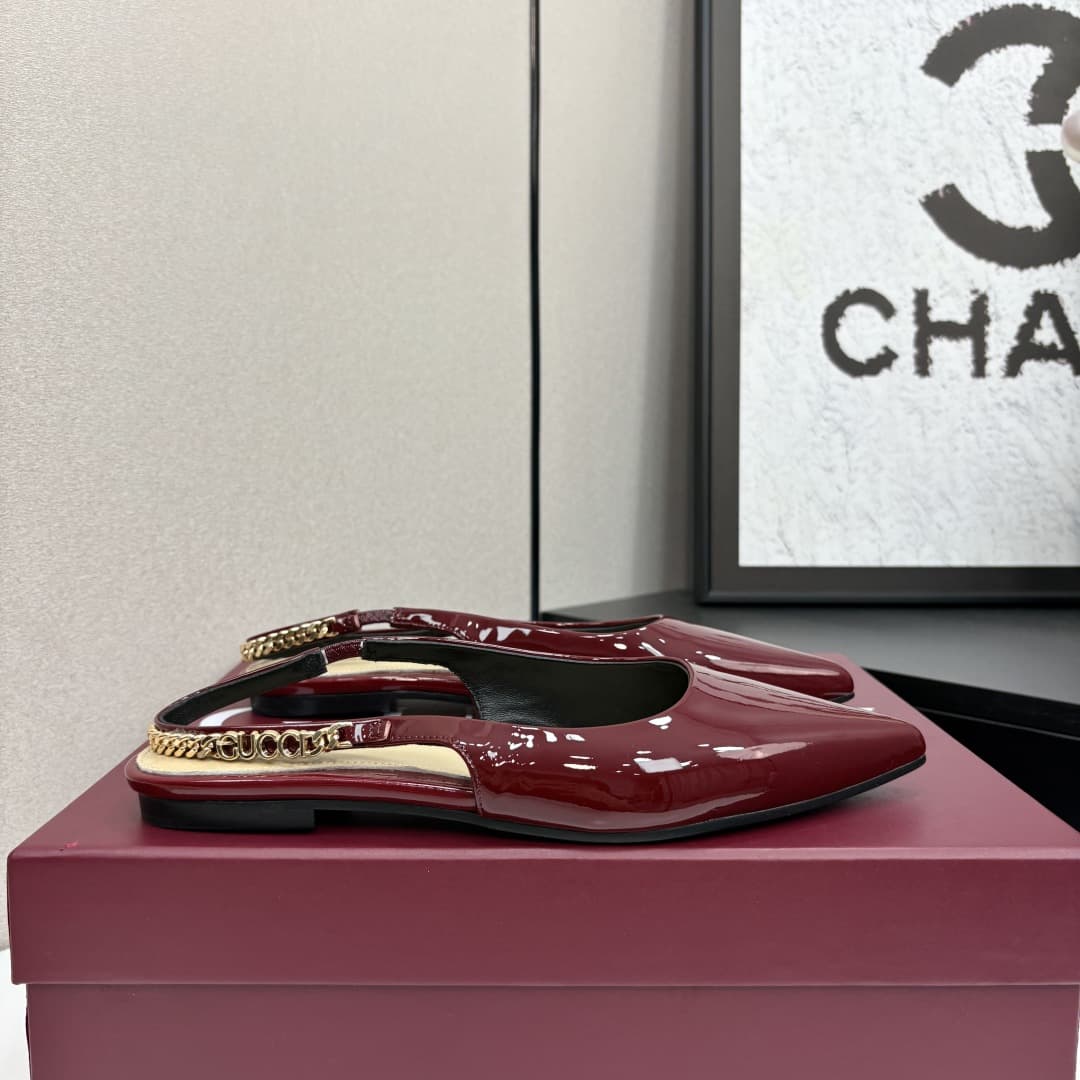 Gucci Leather Slingback Pump Shoes Women