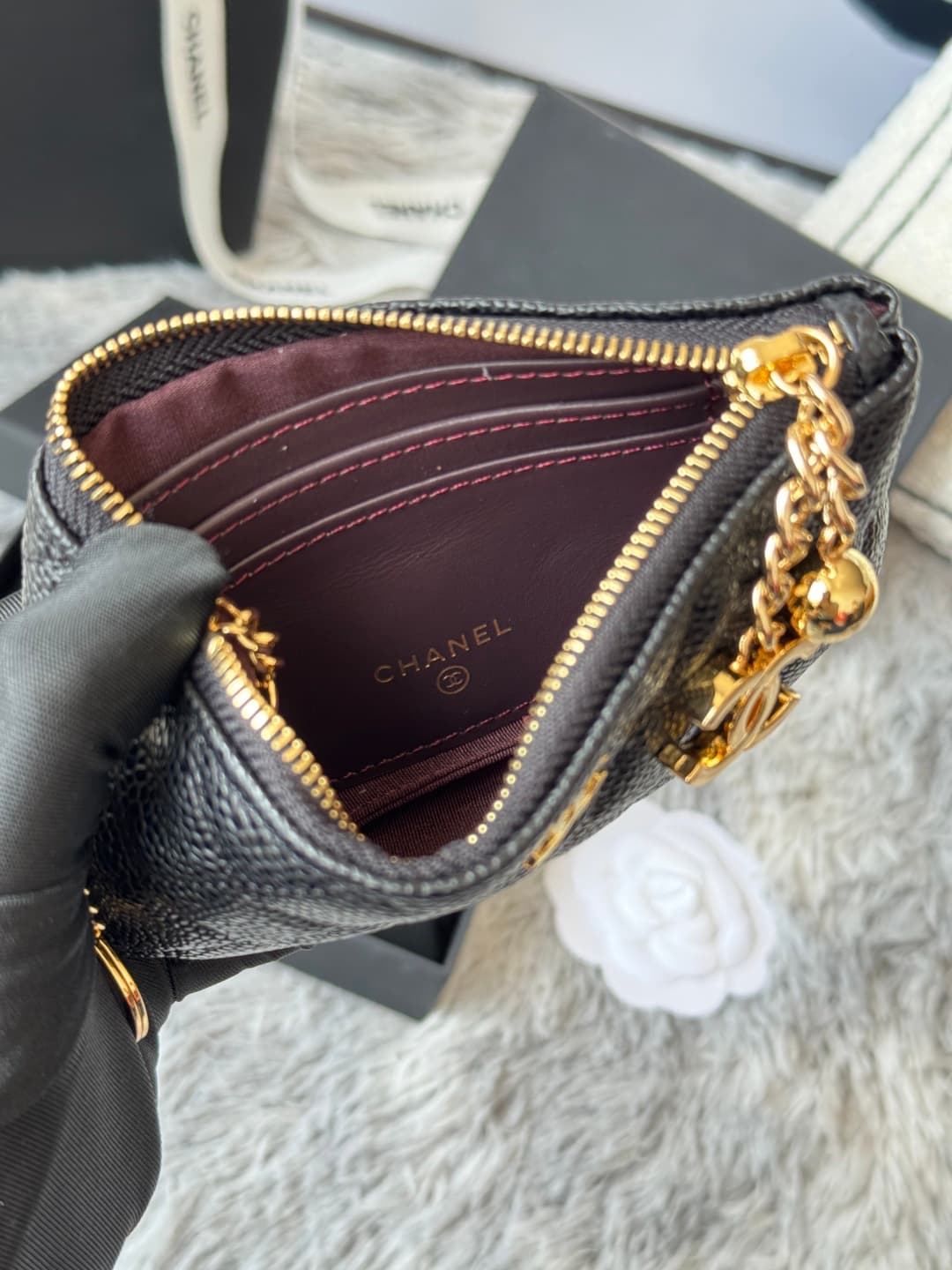 Chanel Classic Mini O-case Zipped Pouch A50168 A