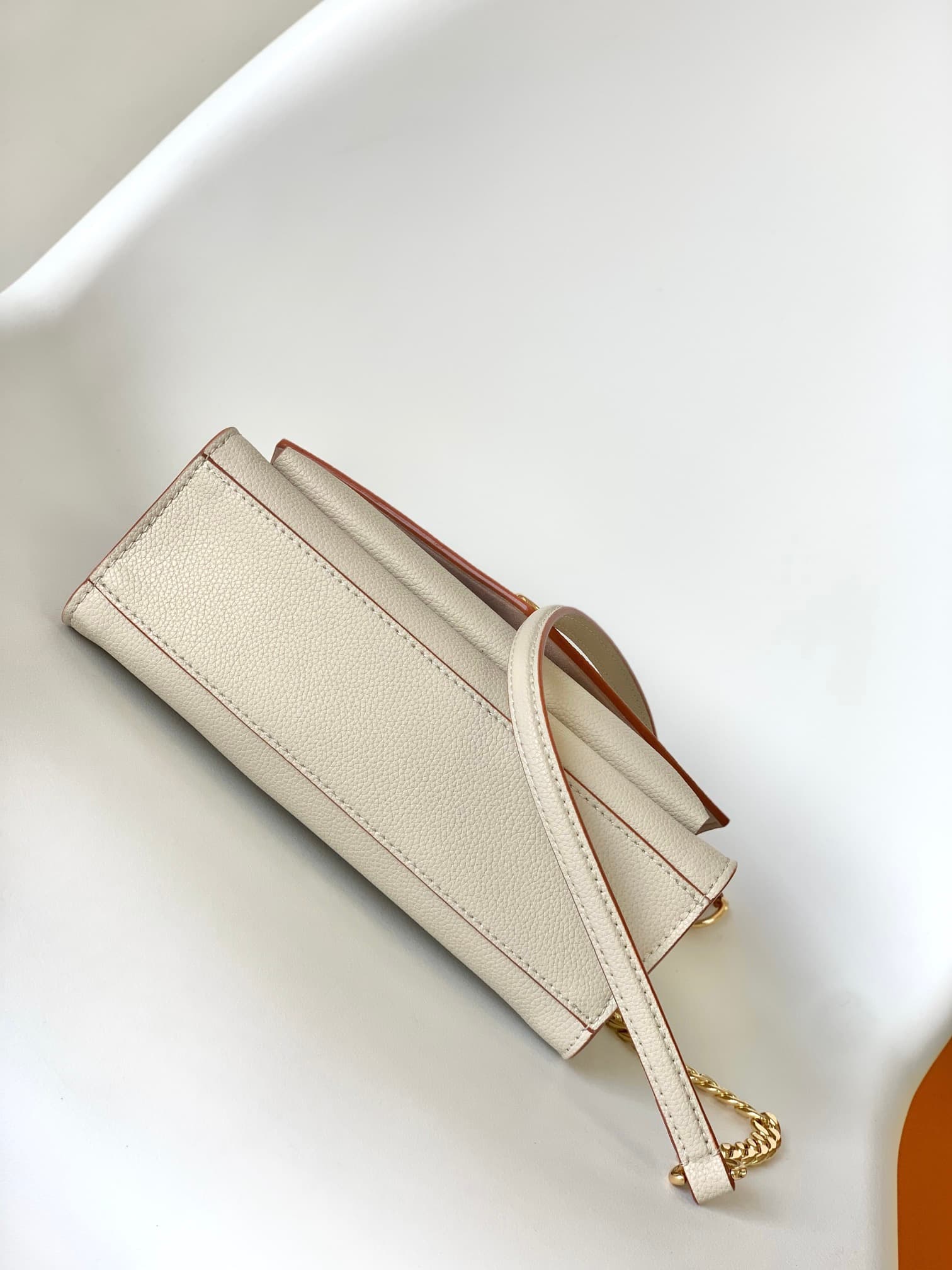 Louis Vuitton Soft Calfskin My Lockme Chain Bag Greige Gray/Beige M56137 High