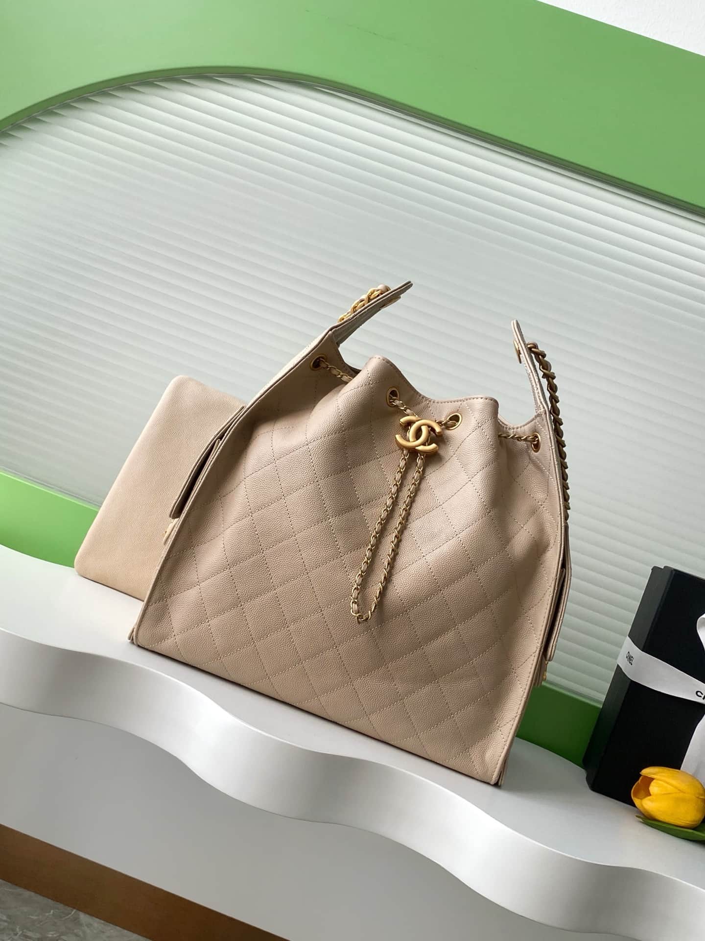 Chanel 25 Medium Hobo Medium handbag AS5311 Grained Calfskin & Gold-tone Metal Beige A