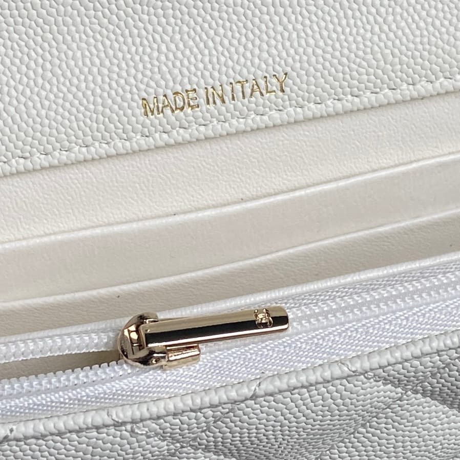 Chanel Mini Flap Clutch with Chain AP4406Grained Calfskin & Gold-Tone Metal White A