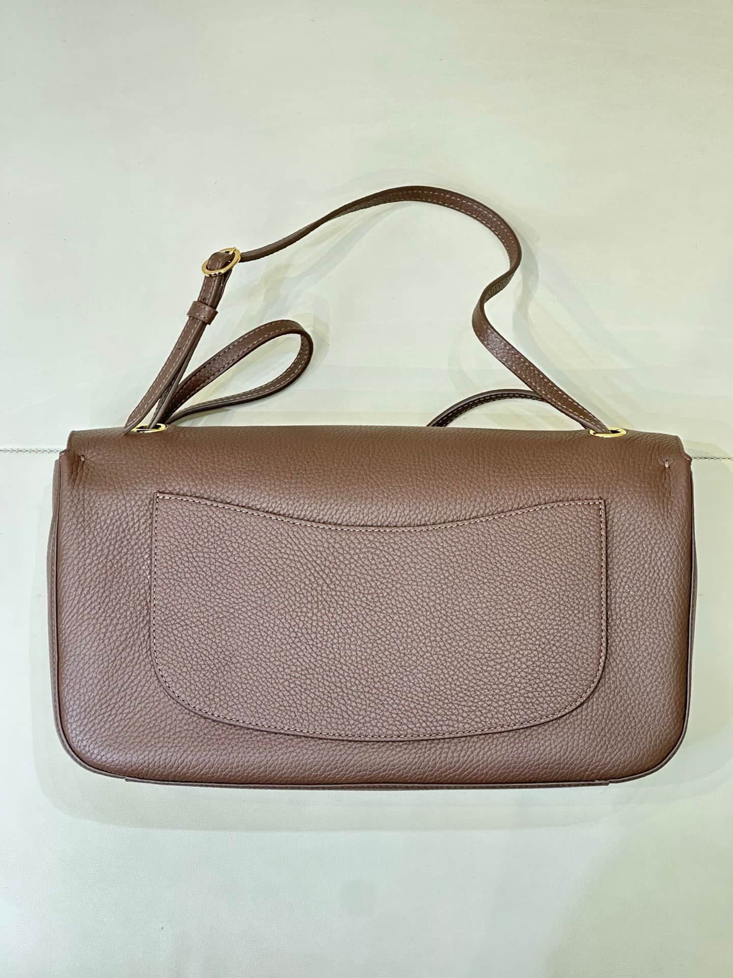 Chanel Maxi Flapbag Grained Calfskin & Gold Metal Light Brown AS6231 TOP