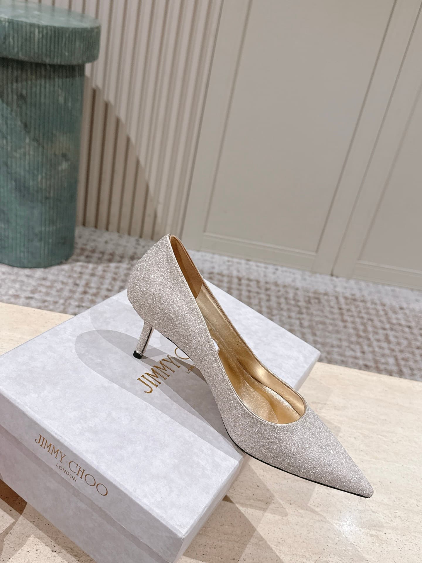 Jimmy Choo Glitter Glitter Accents Pumps