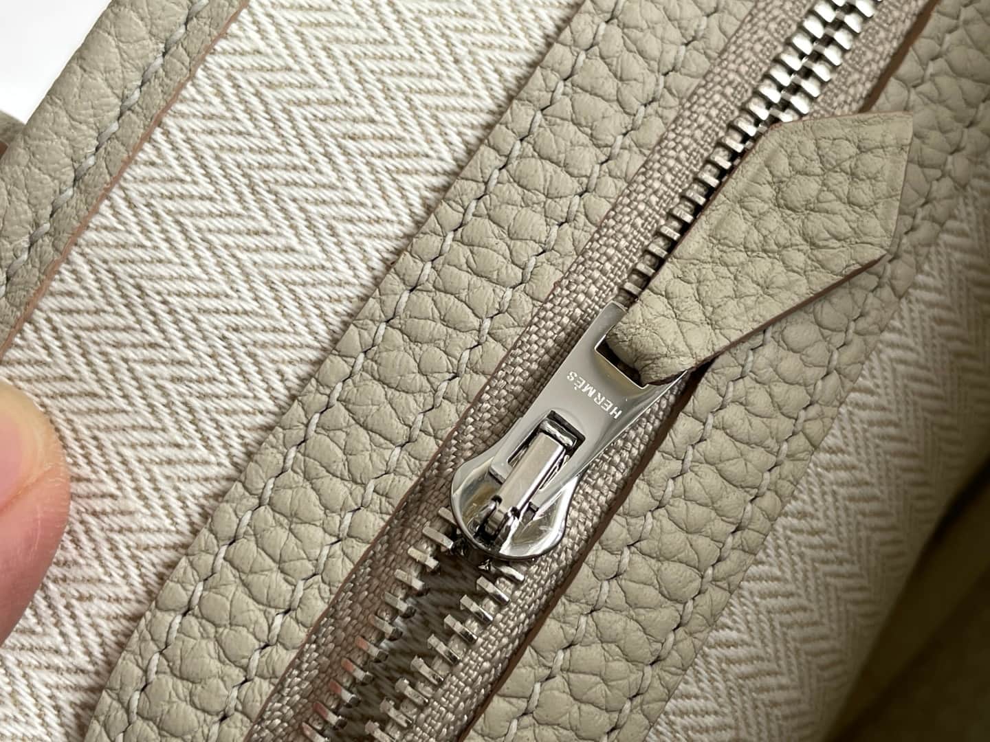Hermes Garden Party 23 bag in Beton Togo Leather WAX High
