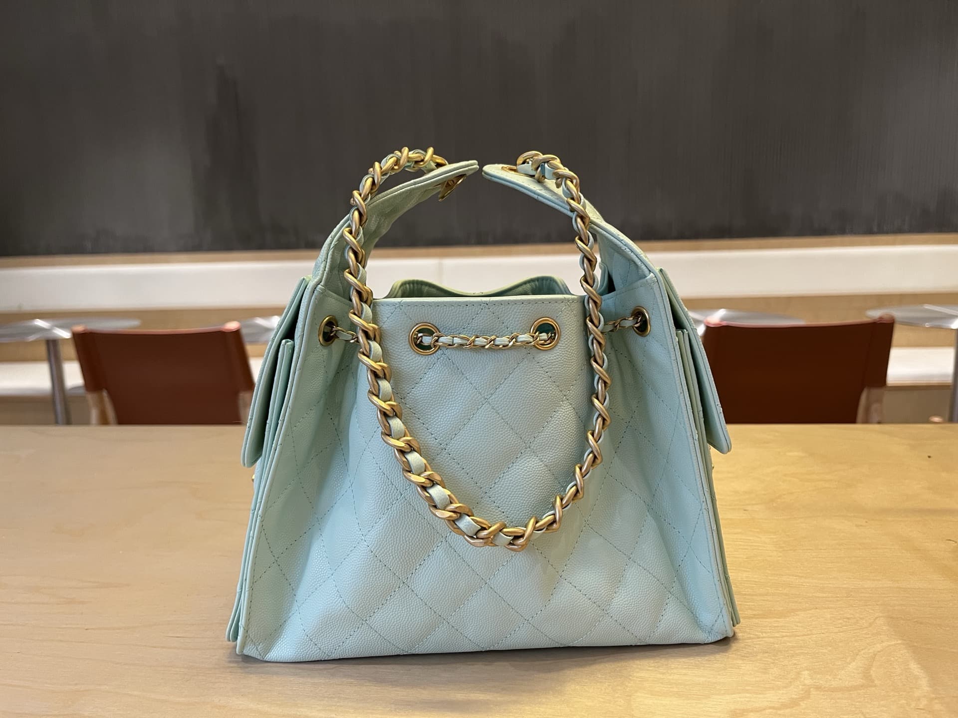 Chanel 25 Small Hobo handbag AS5293 Grained Calfskin & Gold-tone Metal Green A