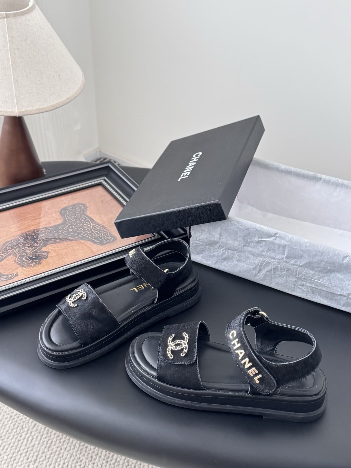 Chanel Tod's Patent Leather Slingback Sandals Women