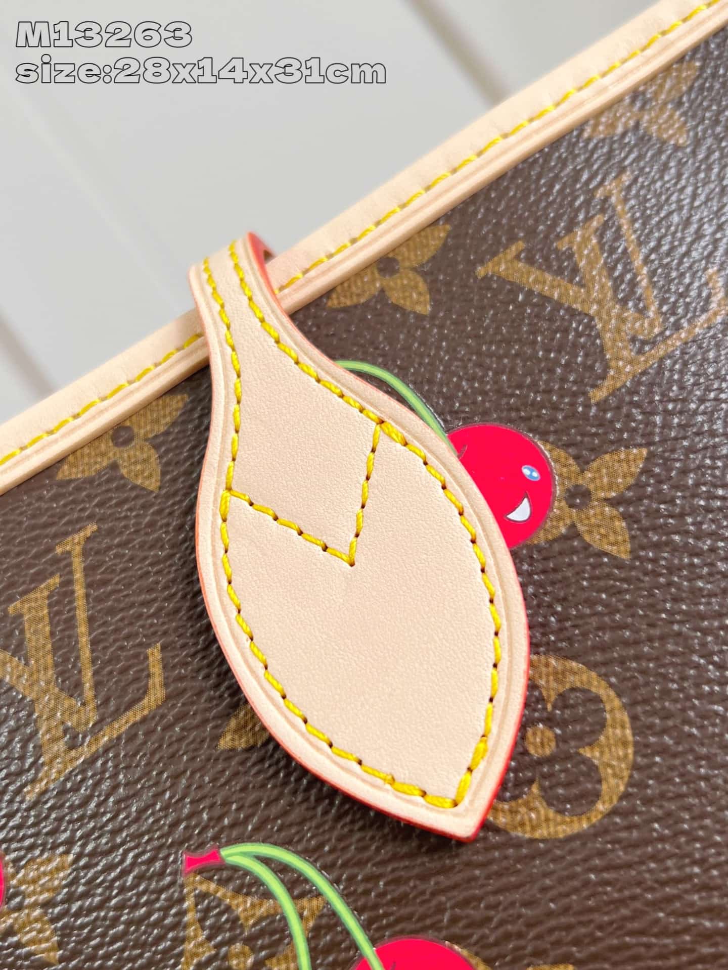 Louis Vuitton x Murakami Neverfull MM Monogram cherry coated canvas M13263 High