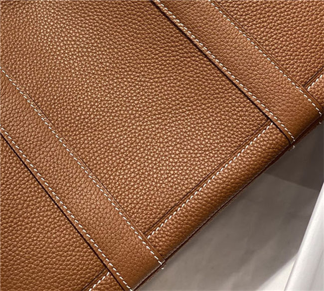 Hermes Garden Party 30/36 Bag Calfskin In Gold High