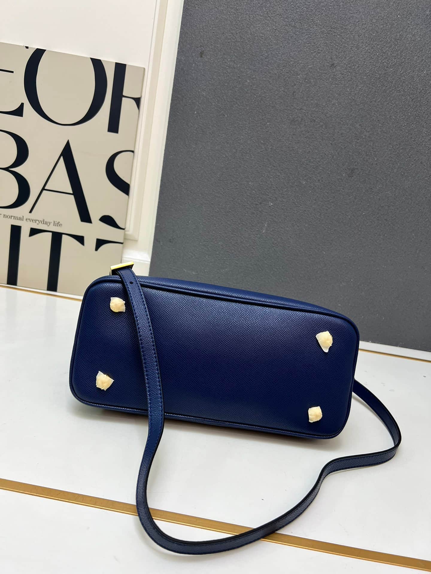 Prada Saffiano Leather Matinée Handbag Blue