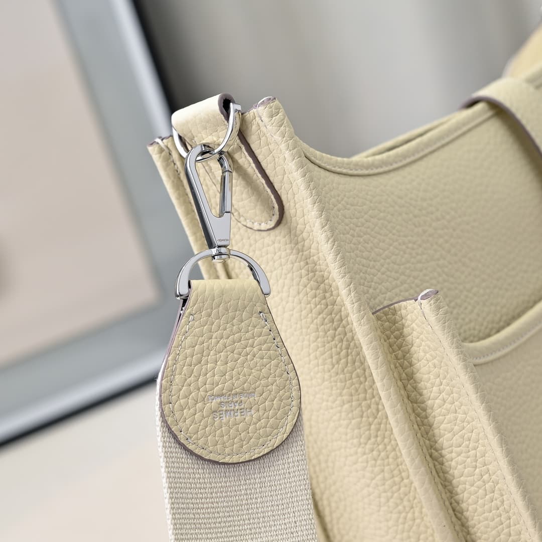 Hermes Evelyne III PM Bag Clemence Leather In Cream High