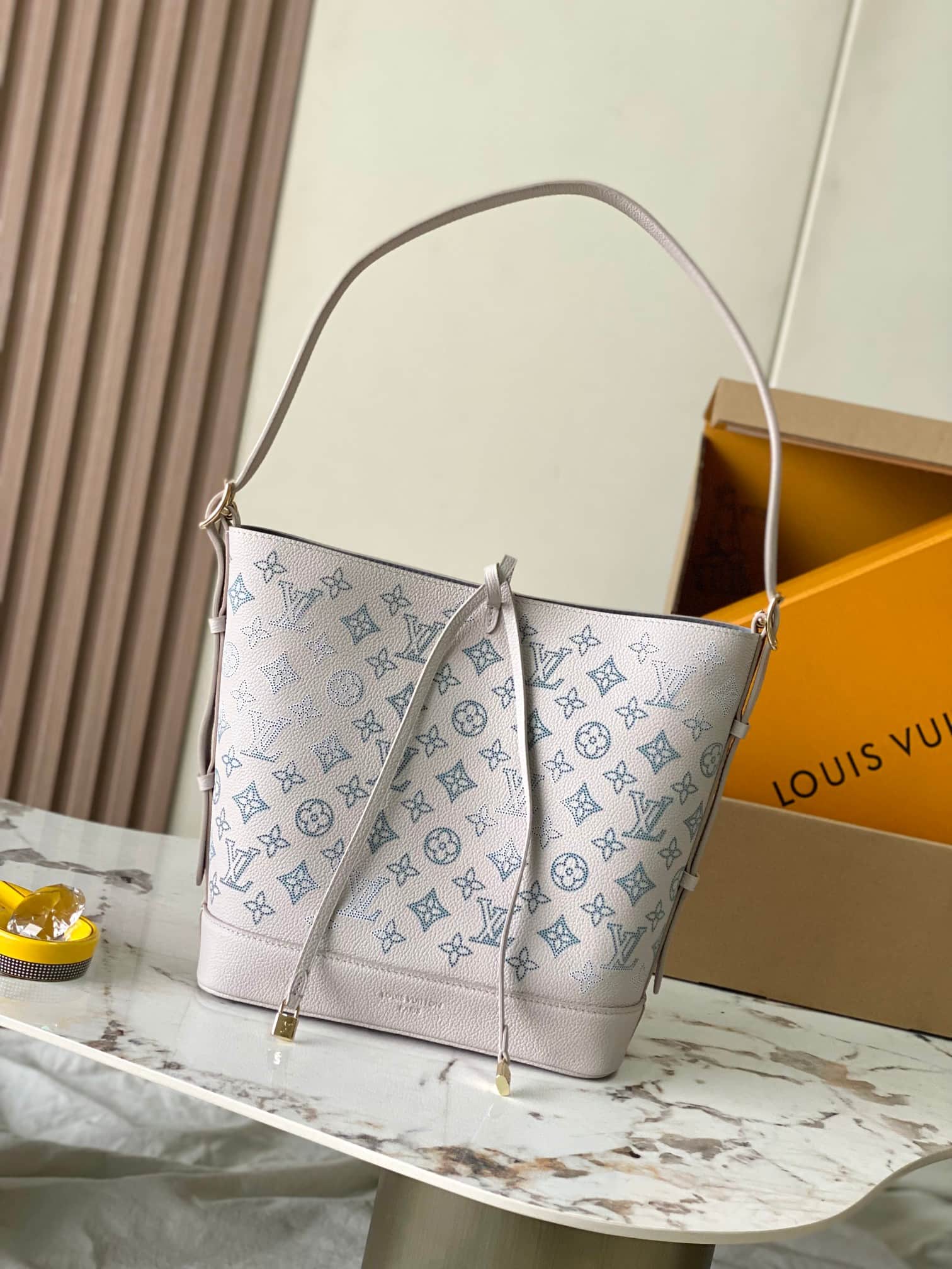 Louis Vuitton Flore Handbag Perforated Mahina calfskin leather M12496 Top
