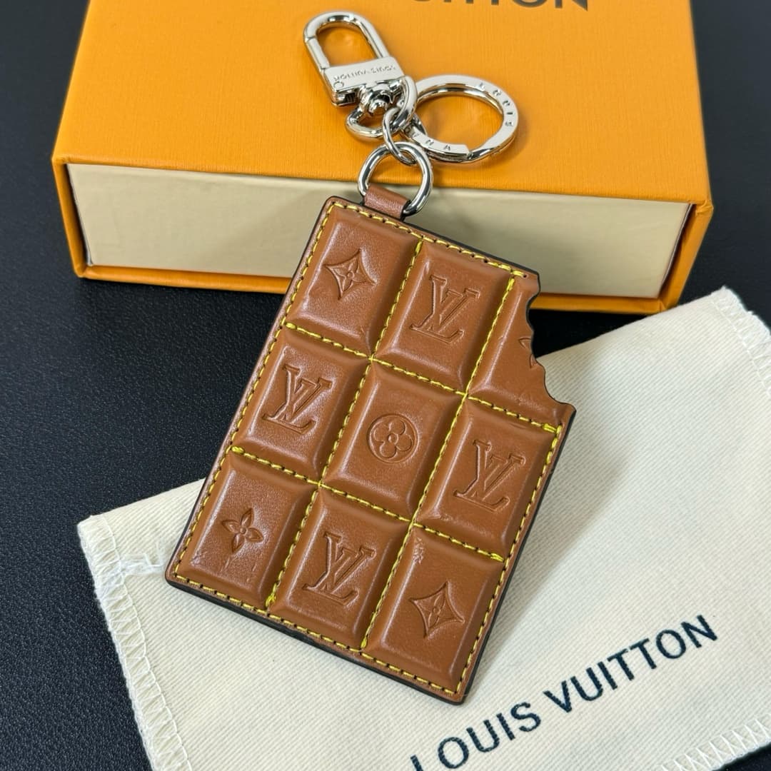 LV Chocolate Bar Figurine Key Holder And Bag Charm M01478