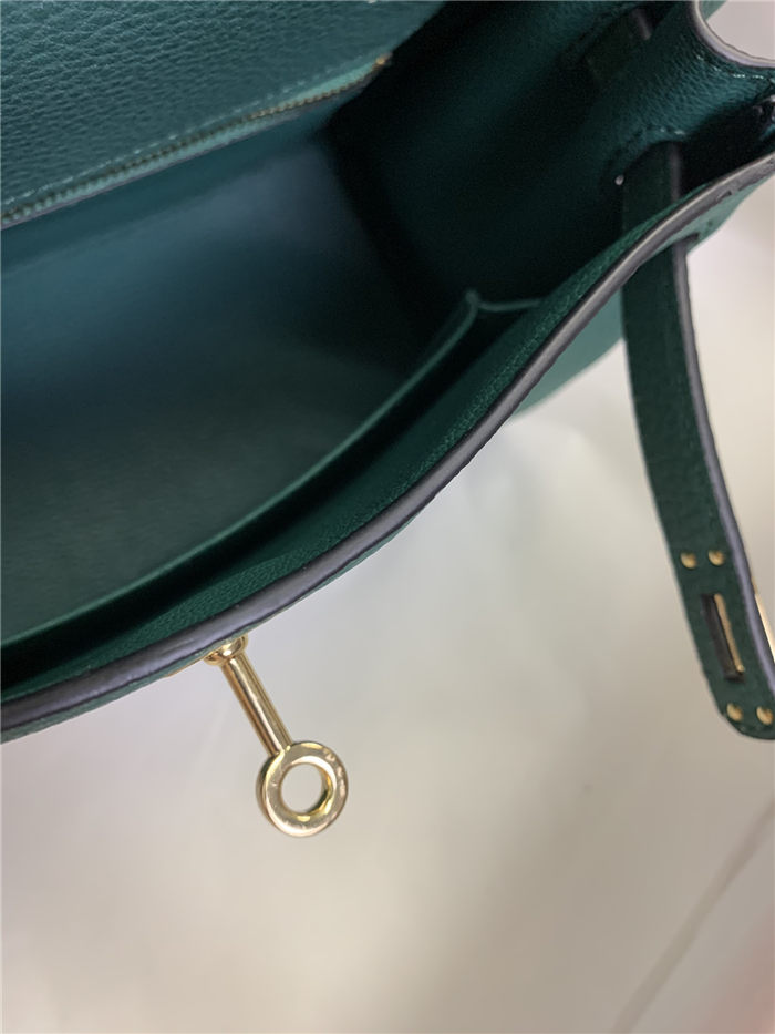 Hermes Kelly 25/28 Retourne Bag Calfskin In Bleu High