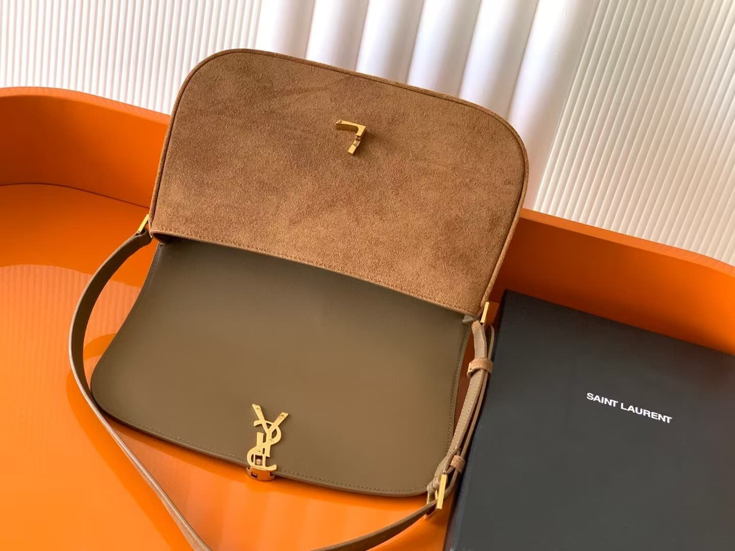 SAINT LAURENT SOLFERINO LARGE IN SUEDE High