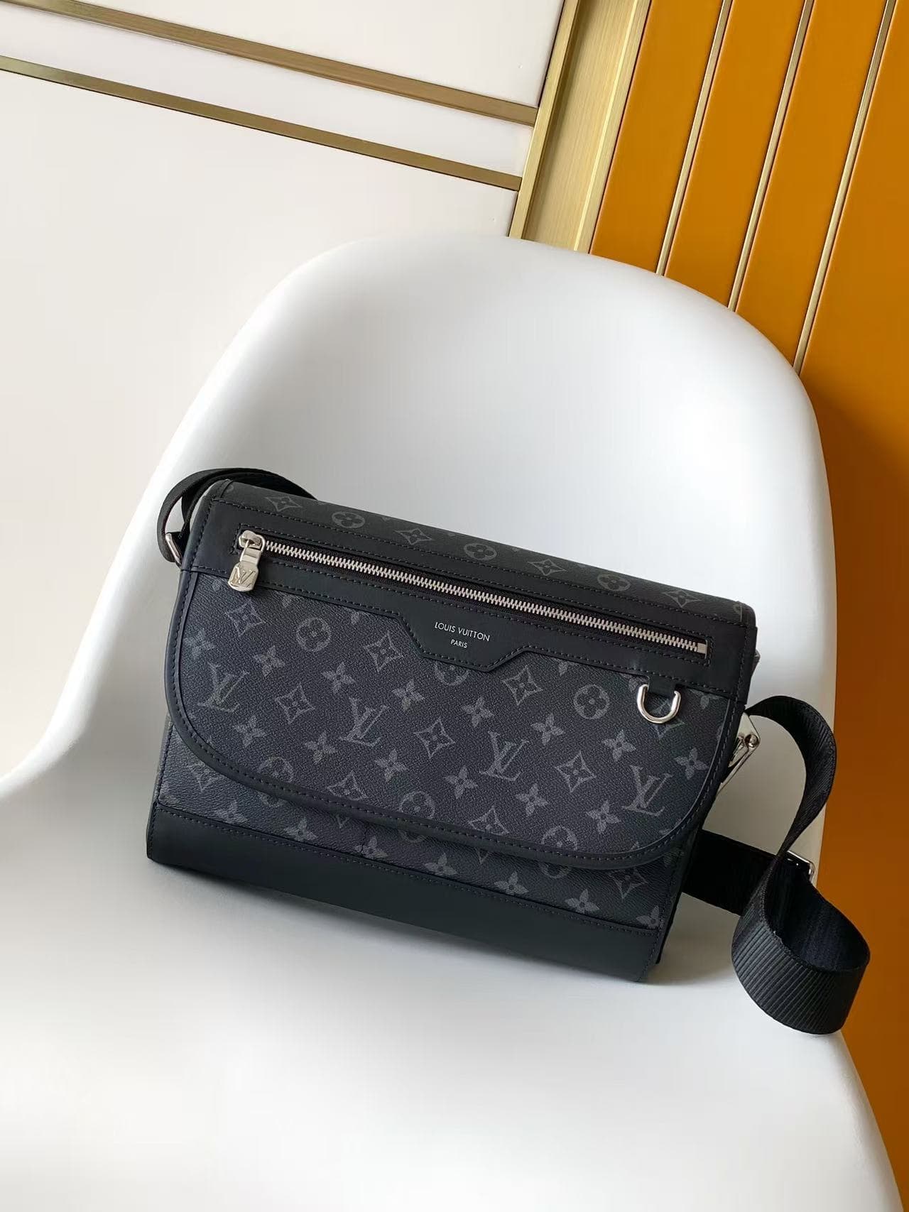Louis Vuitton Courrier Messenger Black Monogram Eclipse coated canvas M28630 High