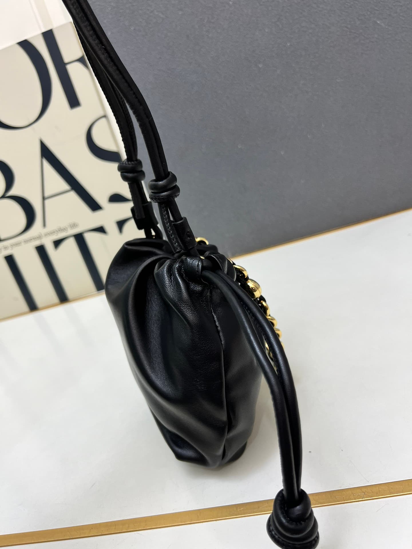 Loewe Mini Flamenco purse in black lambskin DG3307 High