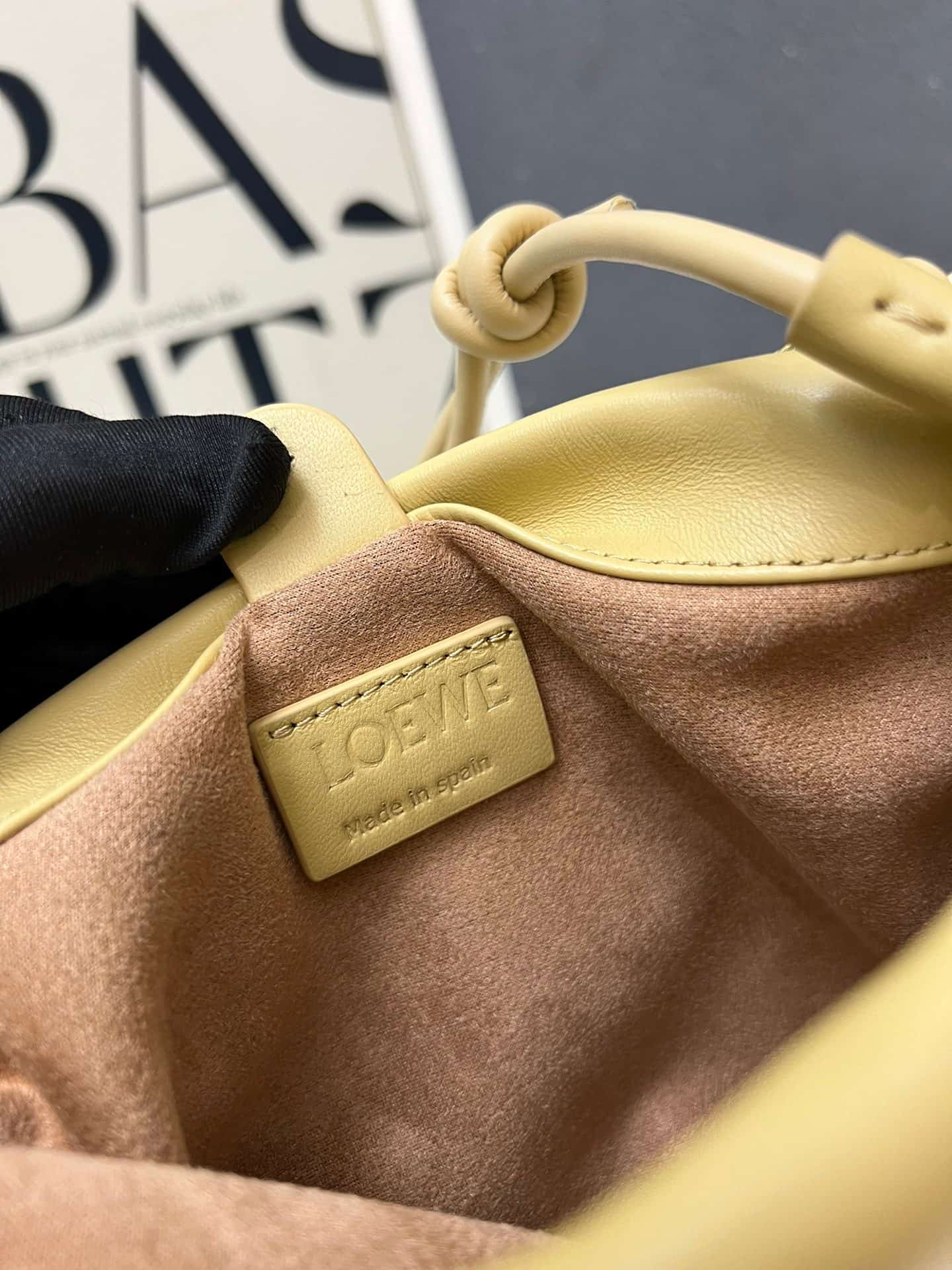 Loewe Mini Flamenco purse in yellow lambskin DG3307 High