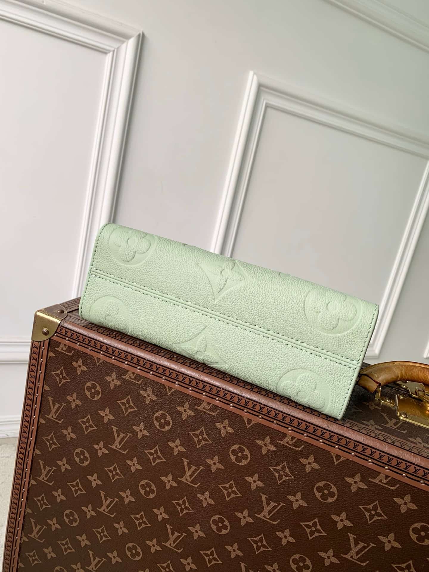 Louis Vuitton OnTheGo East-West Minty Embossed cowhide leather M2A337 High