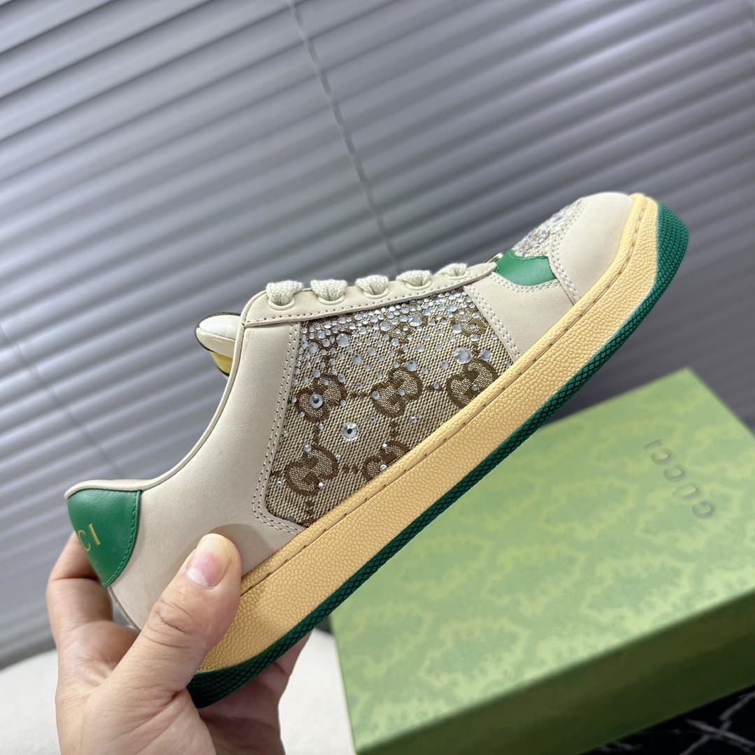 Gucci GG crystal Screener Sneaker shoes Women