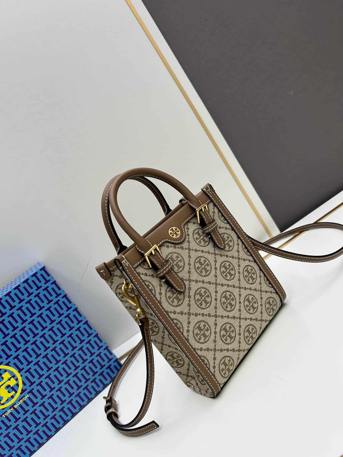 Tory Burch T Monogram Jacquard Mini Tote Bag High