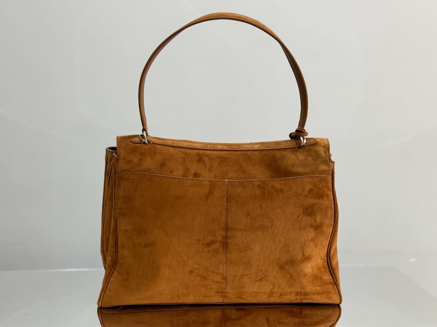 Balenciaga Rodeo Large Bag in Camel Waxed Suede Calfskin With Silver-Tone Metal TOP