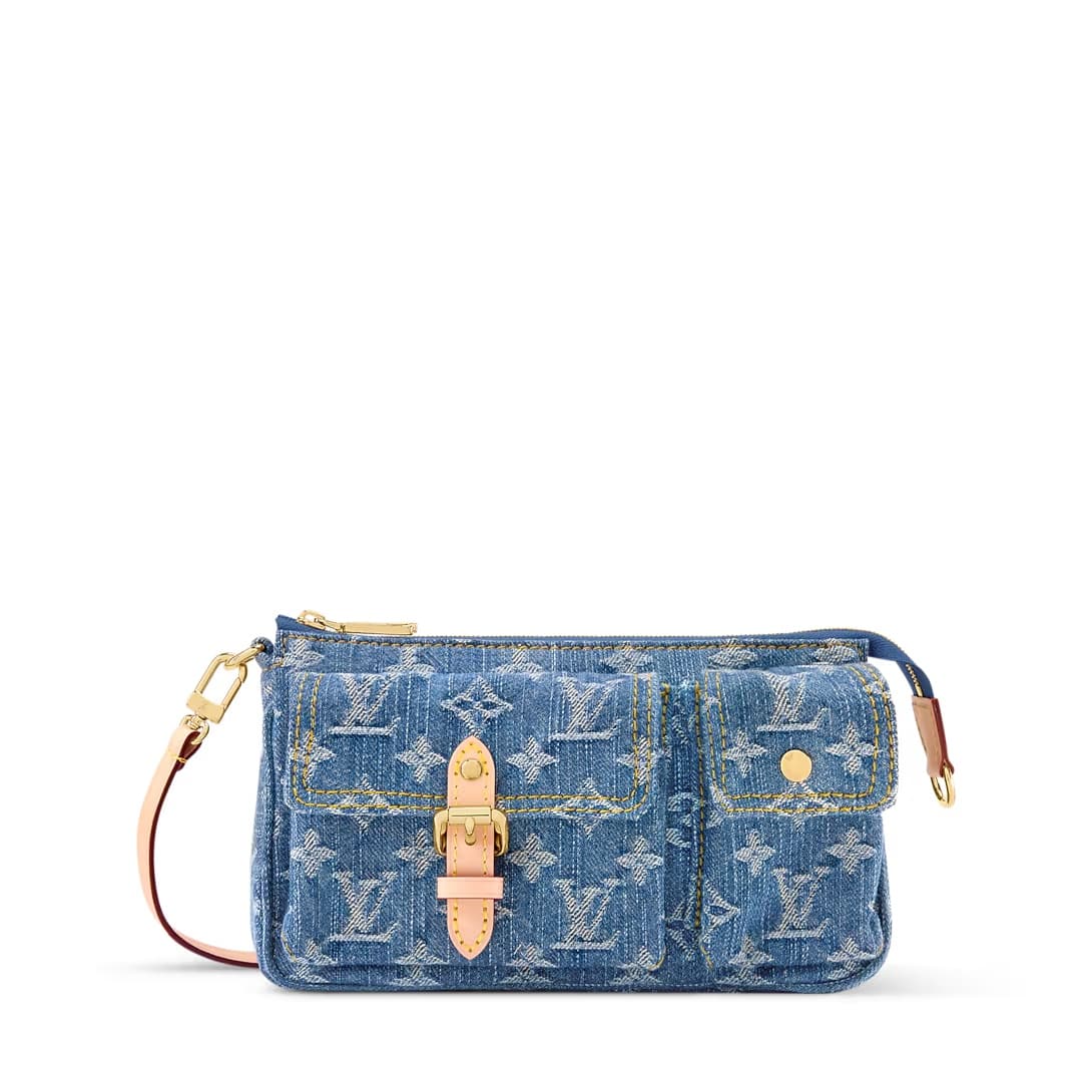 Louis Vuitton Pochette Accessoire Cargo Blue Denim M27602 TOP