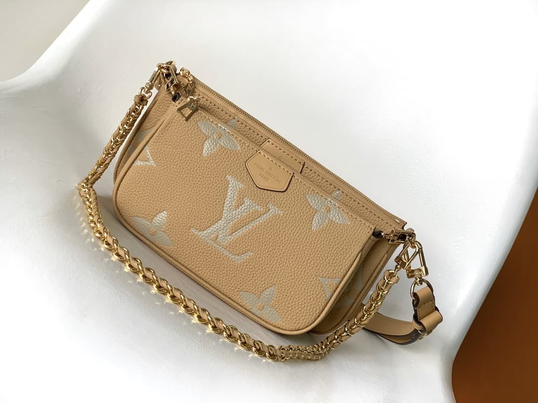 Louis Vuitton Multi Pochette Accessoires Bicolor Empreinte leather M45983 High