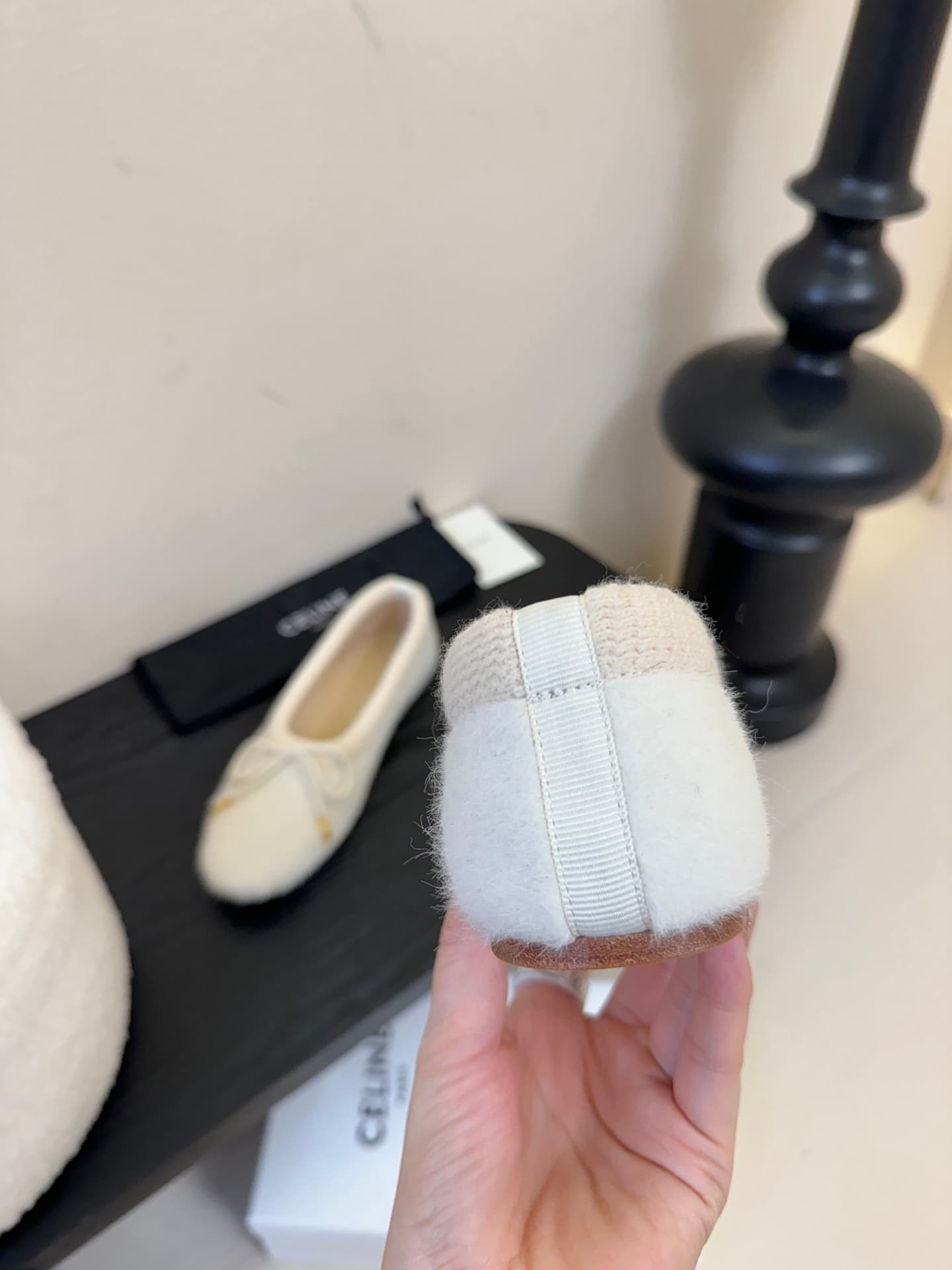 CELINE ABBY BALLERINA IN Alpaca Wool Shoes Women